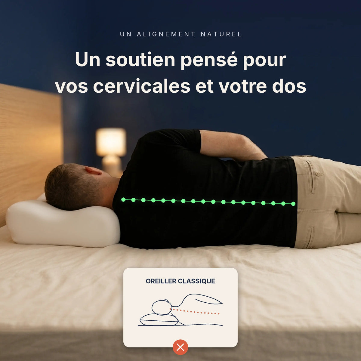 Halo par Maison Cervéa® — Oreiller ergonomique nouvelle génération