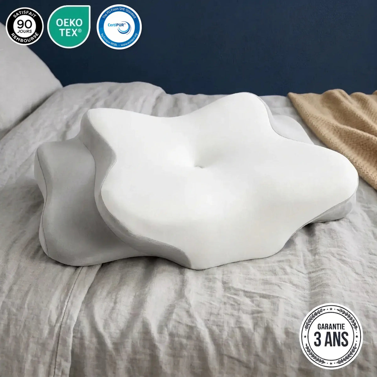 Halo par Maison Cervéa® — Oreiller ergonomique nouvelle génération