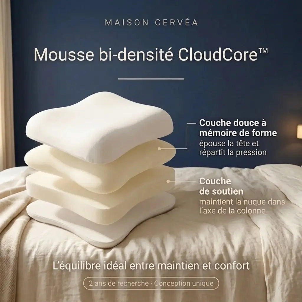 Cloud par Maison Cervéa® — Oreiller ergonomique